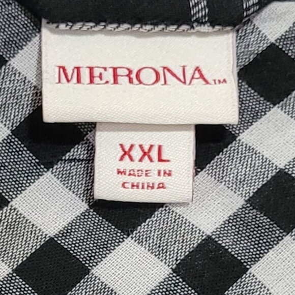 SOFT & COZY BLACK WHITE PLAID FLANNEL SHIRT DRESS 100% COTTON EUC xXL - Picture 8 of 8